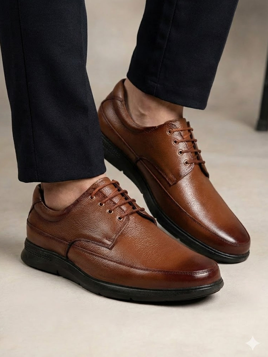 brown leather casual shoes