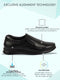 Shop Men Black Genuine Burnish Leather Formal Dress Slip On Flat Heel Shoes For Office|Work|Loafer|Half Shoes|Cut Shoe Online.