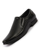 Men Black Genuine Leather Textured Formal Dress Slip On Shoes For Office|Work|Loafer|Half Shoes|Cut Shoe