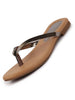 Women Metal Shiny Sleek T-Strap Slipper With Cushioned Footbed|Flat Slipper For Party|Office Wear|Weekend