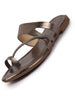 Women Metal Glossy Toe Ring Elastic Cross Strap Ethnic Slipper With Cushioned Footbed|Flat Slipper For Party|Festive|Wedding