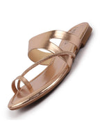 Shop Women Rose Glossy Toe Ring Elastic Cross Strap Ethnic Slipper With Cushioned Footbed|Flat Slipper For Party|Festive|Wedding Online.