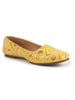 Women Yellow Ethnic Silk Embroidery Zardozi Slip On Juttis and Mojaris for Wedding|Juttis for Lehanga|Festive Slip-On