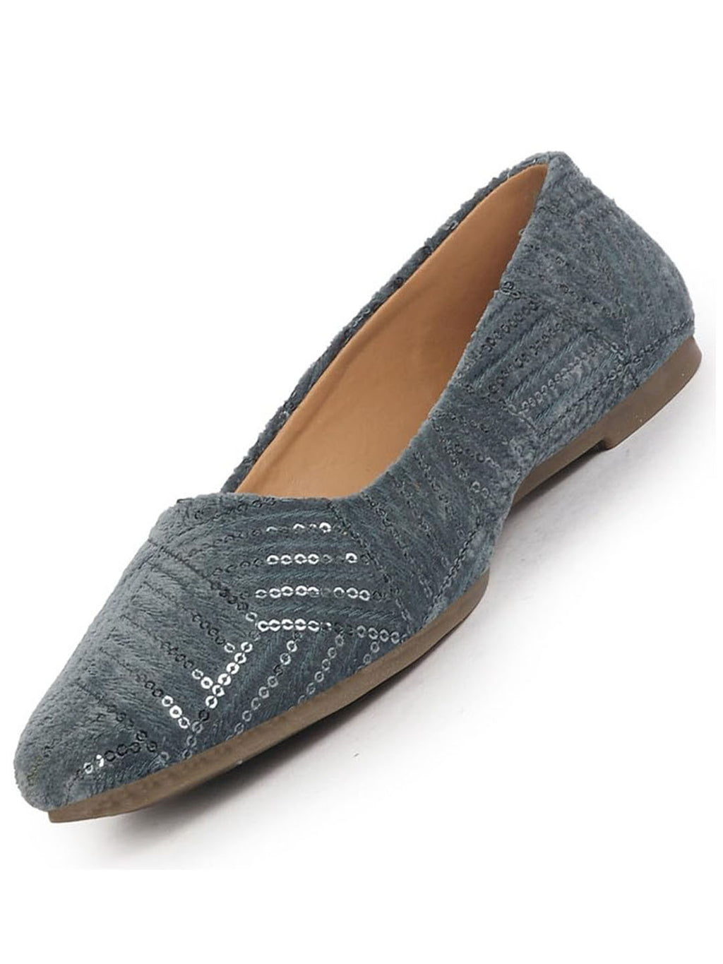 Women Blue Ethnic Silk Embroidery Zardozi Slip On Juttis and Mojaris for Wedding|Festive Slip-On Shoe|Juttis for Anarkali Kurta