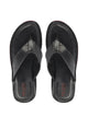 Men Black Daily Indoor Outdoor Slip On Thong Slipper