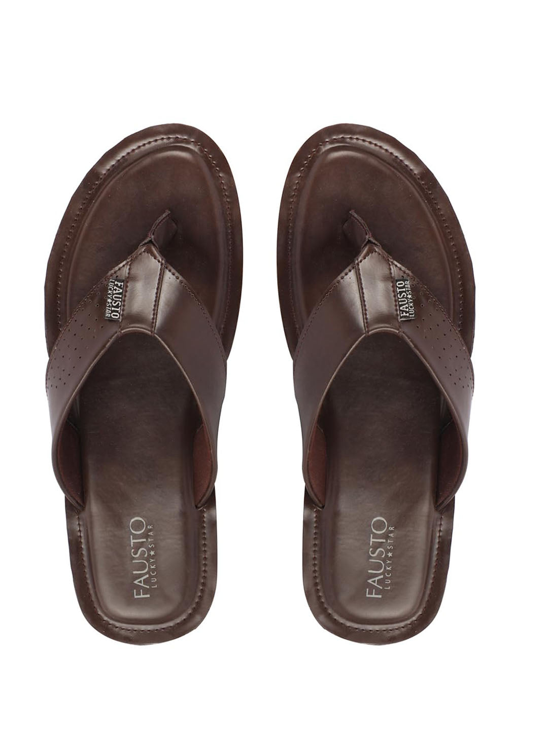 Shop Men Brown Daily Indoor Outdoor Slip On Thong Slipper Online.