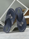 Shop Men Navy Blue Daily Indoor Outdoor Slip On Thong Slipper Online.