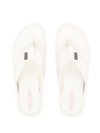 Men White Daily Indoor Outdoor Slip On Thong Slipper
