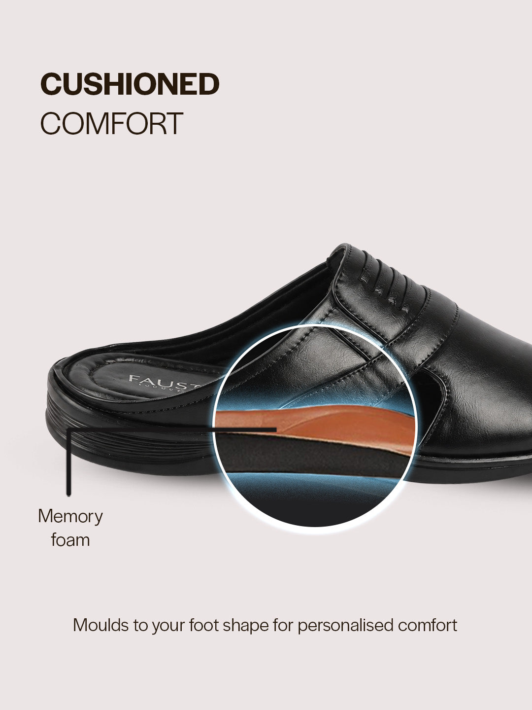 Men Black Daily Indoor Outdoor Comfort Stitched Design Open Toe Slip On Slipper