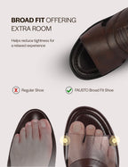 Men Brown Daily Indoor Outdoor Comfort Stitched Design Open Toe Slip On Slipper