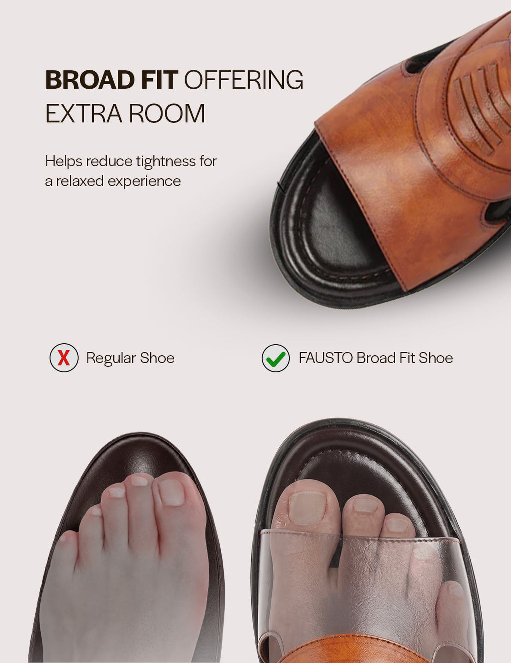 Men Tan Daily Indoor Outdoor Comfort Stitched Design Open Toe Slip On Slipper