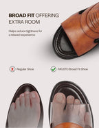 Men Tan Daily Indoor Outdoor Comfort Stitched Design Open Toe Slip On Slipper