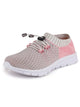 Women Grey/Pink Sports Lace-Up Outdoor Running Shoes