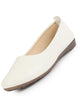 Women White Comfortable Broad Feet Flat Slip On Ballerina Shoes|Office Shoe|Slip On Shoe|Memory Cushion Sole