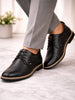 Men Black Formal Lace Up Oxford Shoes with TPR Welted Sole