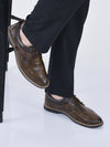 men brown formal lace up oxford shoes with tpr welted sole