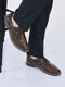 men brown formal lace up oxford shoes with tpr welted sole
