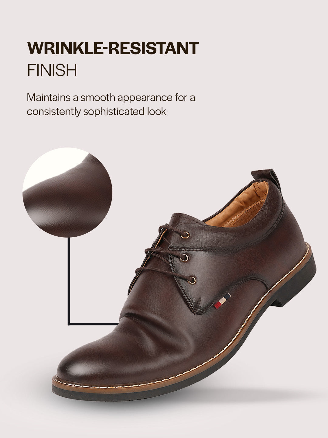 Shop Lace Up Formal Oxford Shoes For Men With TPR Welted Sole