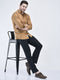 men brown formal lace up oxford shoes with tpr welted sole