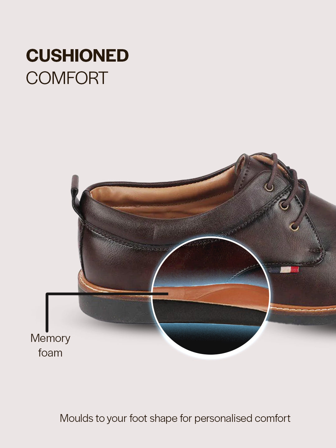 Shop Lace Up Formal Oxford Shoes For Men With TPR Welted Sole