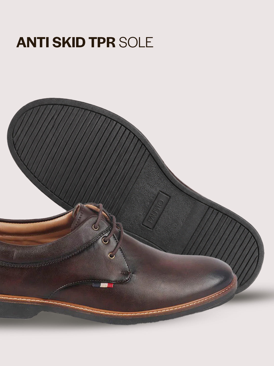 Shop Lace Up Formal Oxford Shoes For Men With TPR Welted Sole