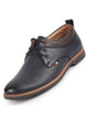 Men Navy Blue Formal Lace Up Oxford Shoes with TPR Welted Sole
