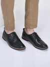 men navy blue formal lace up oxford shoes with tpr welted sole