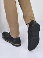 men navy blue formal lace up oxford shoes with tpr welted sole