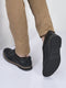 men navy blue formal lace up oxford shoes with tpr welted sole