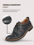 men navy blue formal lace up oxford shoes with tpr welted sole