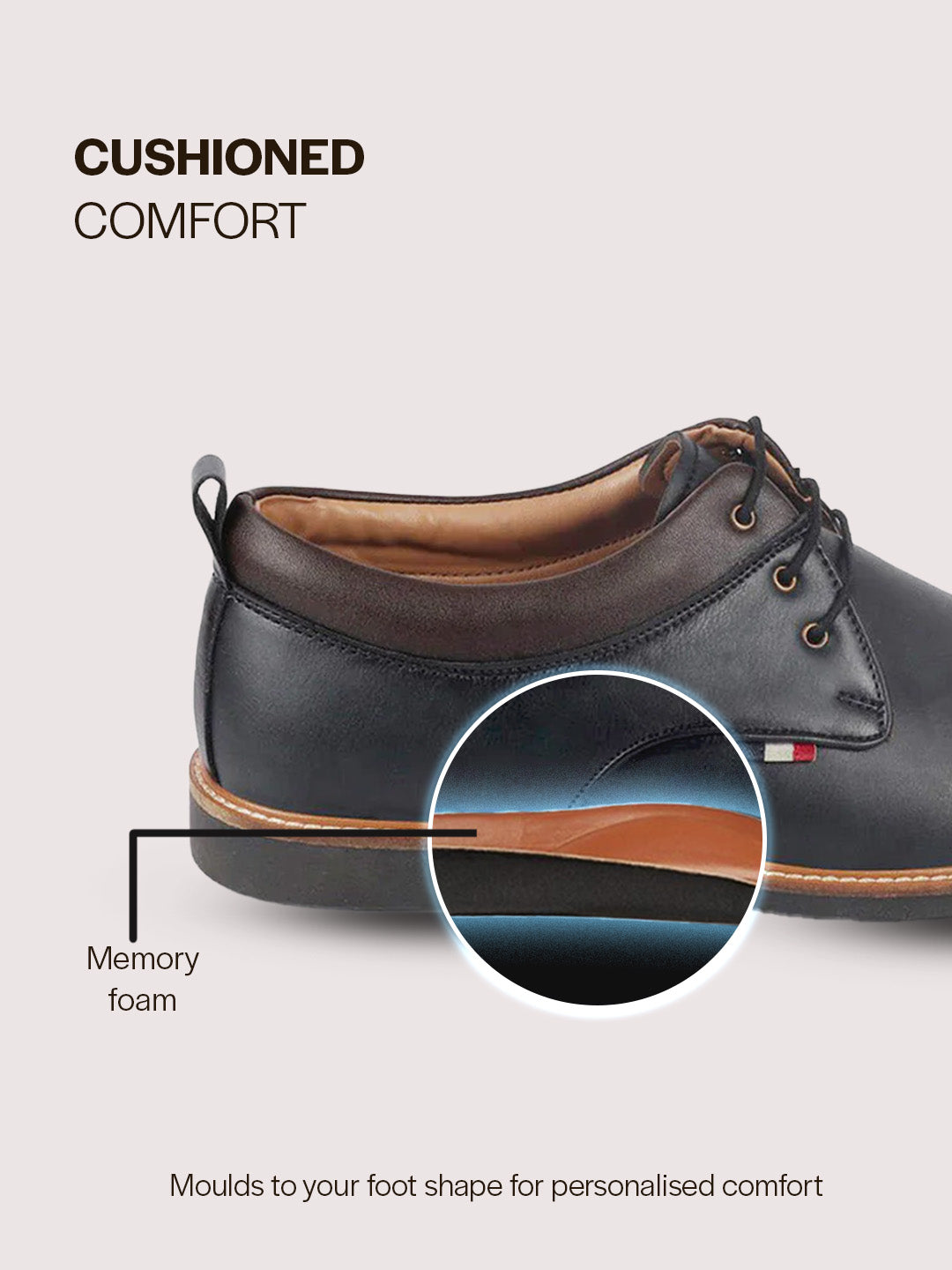 men navy blue formal lace up oxford shoes with tpr welted sole