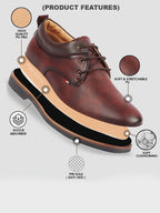 men tan formal lace up oxford shoes with tpr welted sole