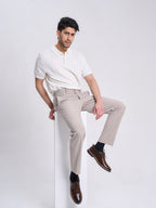 men tan formal lace up oxford shoes with tpr welted sole