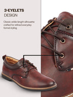 men tan formal lace up oxford shoes with tpr welted sole