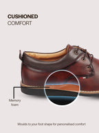 men tan formal lace up oxford shoes with tpr welted sole