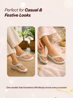 fausto women multi abstract print glossy buckle t strap wedge sandal with cushioned footbed|broad feet sandal for party|festive|wedding