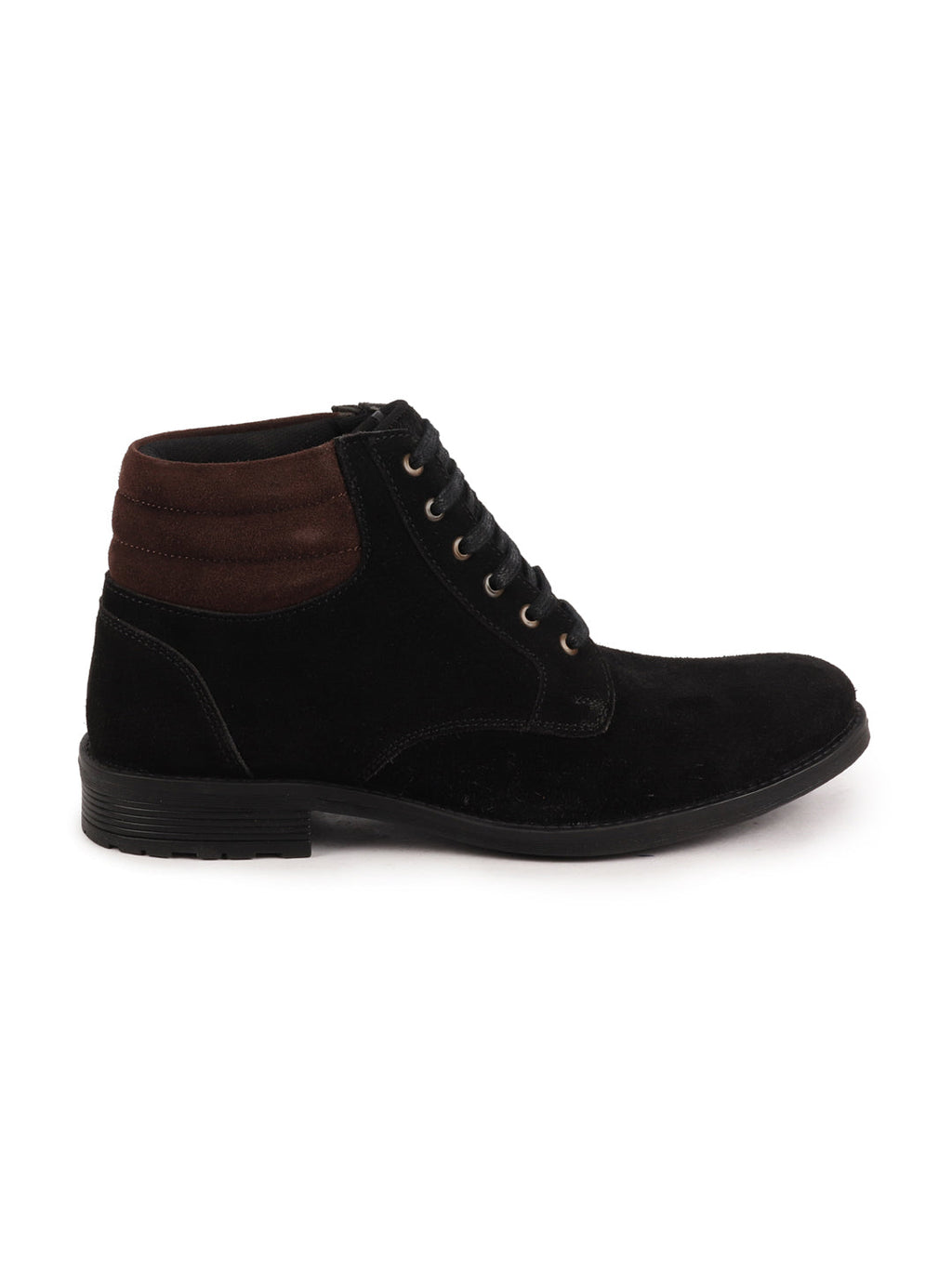Shop Men Black Suede Leather Chukka High Ankle Boot For Biking|Hiking|Trekking Online.