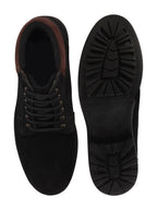 Shop Men Black Suede Leather Chukka High Ankle Boot For Biking|Hiking|Trekking Online.