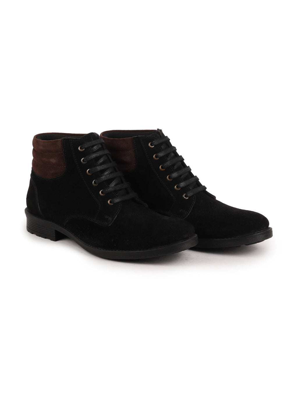 Shop Men Black Suede Leather Chukka High Ankle Boot For Biking|Hiking|Trekking Online.
