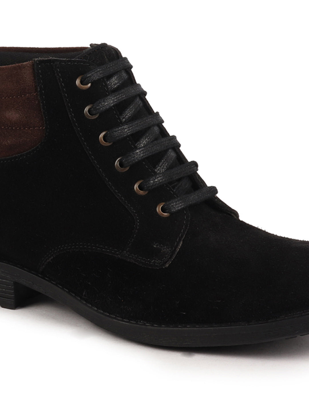 Shop Men Black Suede Leather Chukka High Ankle Boot For Biking|Hiking|Trekking Online.