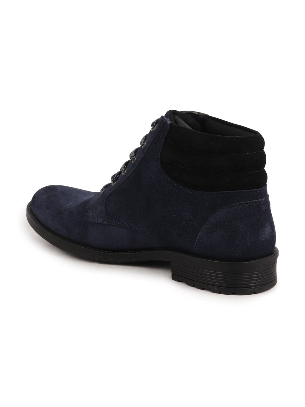 Shop Men Blue Suede Leather Chukka High Ankle Boot For Biking