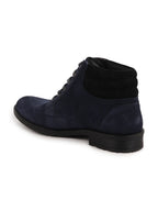 Shop Men Blue Suede Leather Chukka High Ankle Boot For Biking