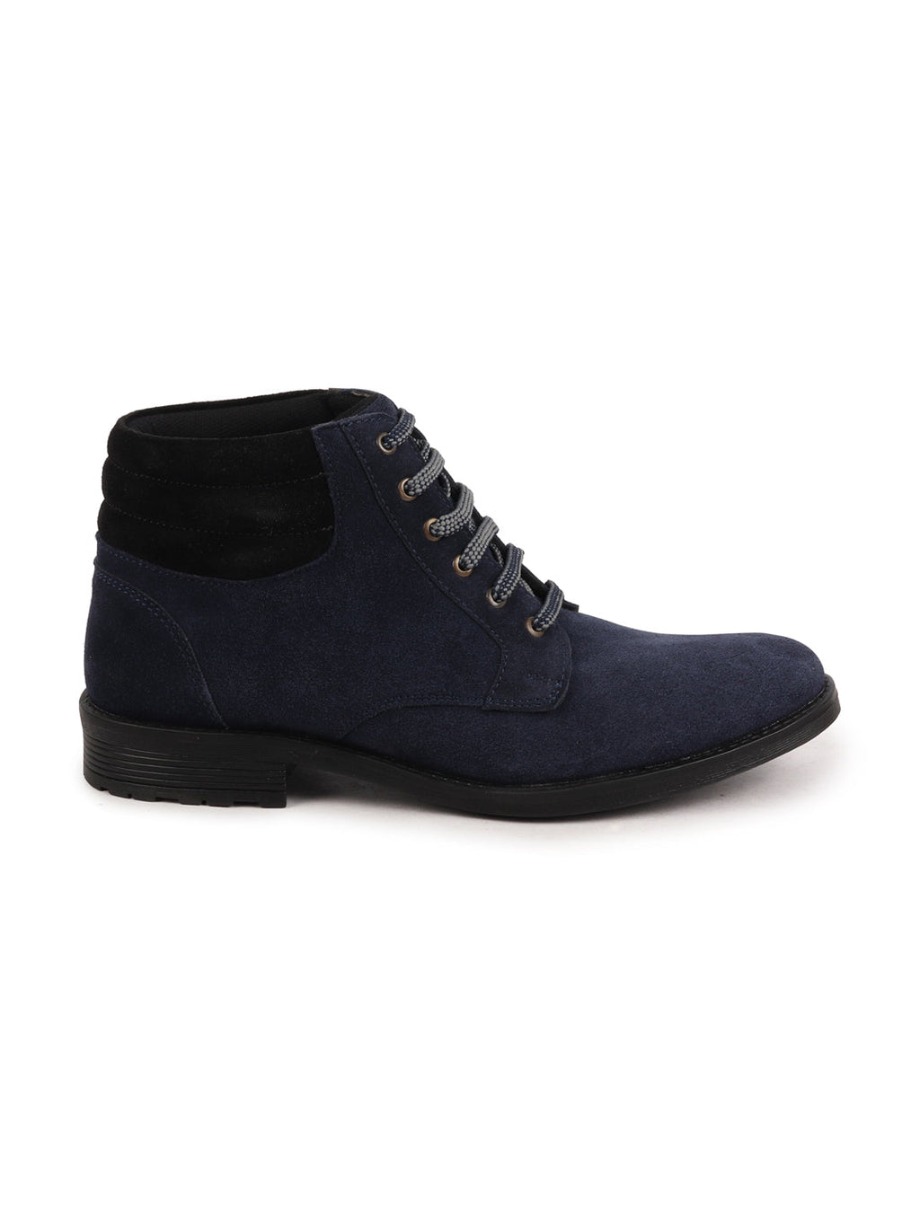 Shop Men Blue Suede Leather Chukka High Ankle Boot For Biking