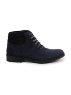 Shop Men Blue Suede Leather Chukka High Ankle Boot For Biking