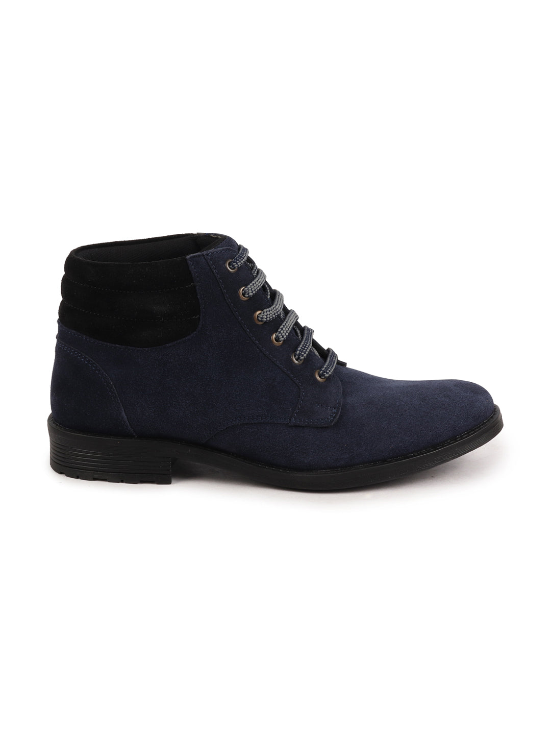Shop Men Blue Suede Leather Chukka High Ankle Boot For Biking