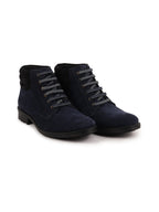 Shop Men Blue Suede Leather Chukka High Ankle Boot For Biking