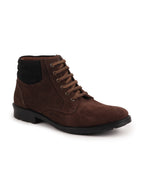 Shop Men Brown Suede Leather Chukka High Ankle Boot For Biking|Hiking|Trekking Online.