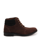 Shop Men Brown Suede Leather Chukka High Ankle Boot For Biking|Hiking|Trekking Online.