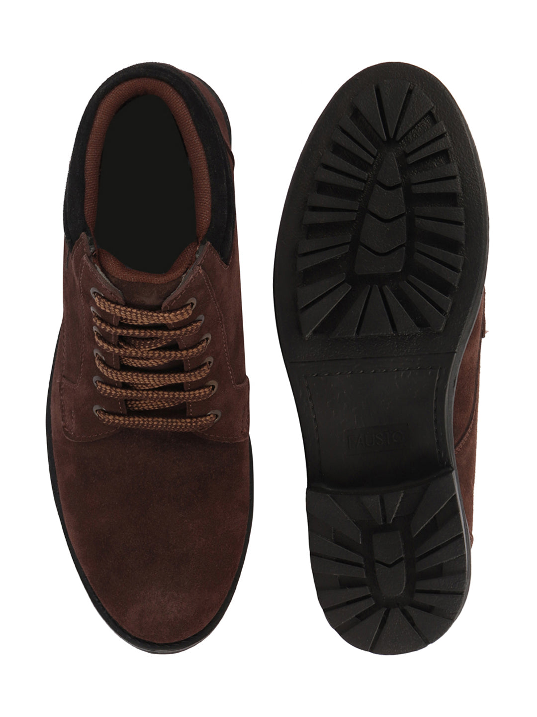 Shop Men Brown Suede Leather Chukka High Ankle Boot For Biking|Hiking|Trekking Online.