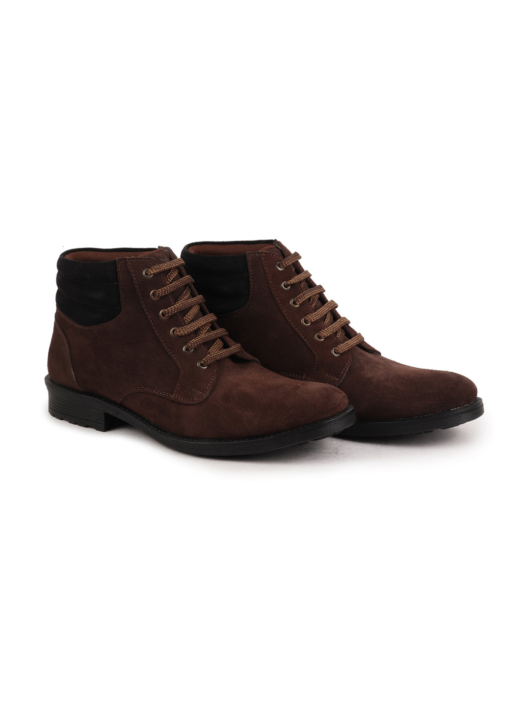 Shop Men Brown Suede Leather Chukka High Ankle Boot For Biking|Hiking|Trekking Online.